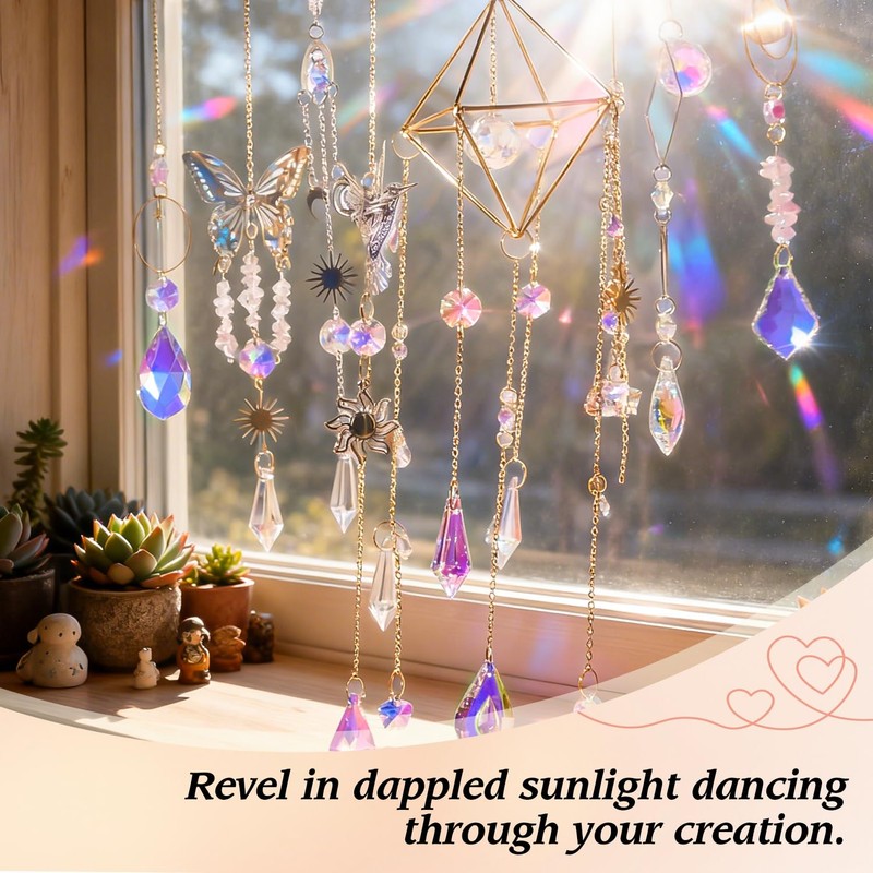 Ecoofor 500 Pcs DIY Suncatchers Kits for Adults, Crystal Sun