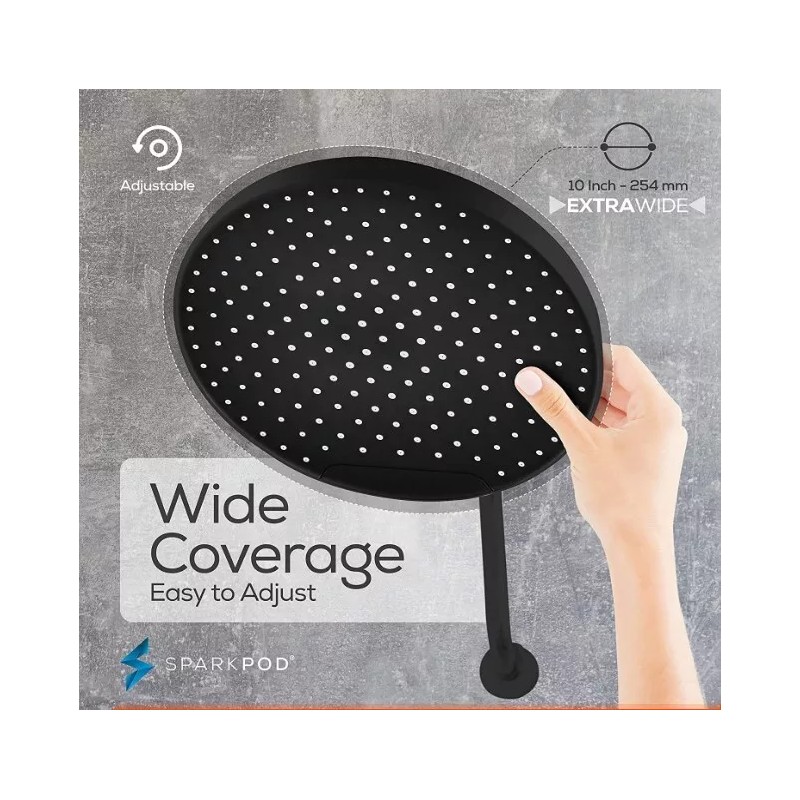 Sparkpod Large 10" Rain Shower Head Rainfall Shower with High