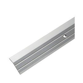 Gedotec Aluminium Transition Profile Perforated End Profile Aluminium Foot Floor Strip Height Compensation Profile Silver Anodised Cover Strip 90 cm 1 Piece – Transition Rail for Screws