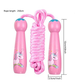 Zivisk Skipping Rope Kids, Children Jump Rope for Kids Wooden Handle Jumping Ropes 8.2 Feet Christmas Birthday Children's day