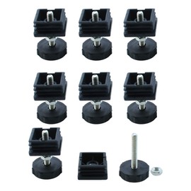 Sourcingmap Leveling Feet 40 x 40mm Square Insert Adjustable Leveler for Table 8 Sets