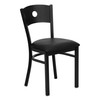 Flash Furniture HERCULES Series Black Circle Back Metal Restaurant Chair