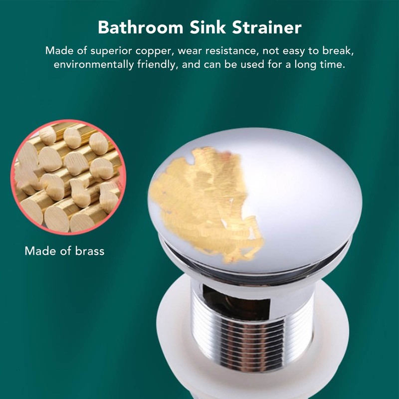 Pop Up Drain Stopper Press Bounce Deodorization Bathroom Sink Drain