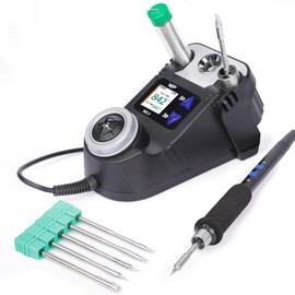 WEP 982-V Micro Soldering kit with 5 C245 Soldering Iron Tips, Temperature Control, Sleep Mode, Auto Shutdown and LCD Display