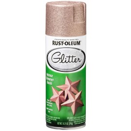 Rust-oleum Glitter Spray Rose Gold 10.25Oz Intense Sparkling Finish For Crafts