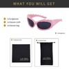 LJCZKA y2k Wrap Around Sunglasses for Women Men, Trendy Oversized