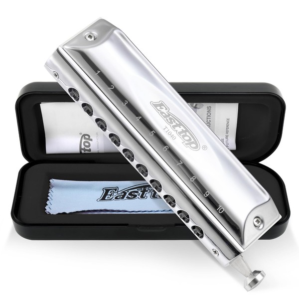 Chromatic Harmonica Key of C,10 Holes 40 Tones Professional Mouth