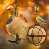 6 Pcs Bird Fat Ball Feeders Hanging Bird Feeder Metal