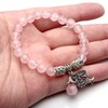 JSDDE Natural Rose Quartz Crystal Bracelet Reiki Healing Crystal Gemstone