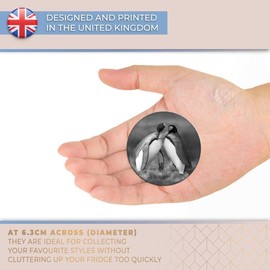 Destination Vinyl ltd Magnet for Refrigerator, Fridge BW - Cute Penguin Hug Birds Arctic for Office, Cabinet and Whiteboard, Magnetic Stickers, 42032