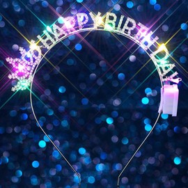 Zoestar Rhinestone Happy Birthday Crown Headband Birthday Party Hair Accessories Women