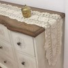 KEPSWET 100% Cotton Handmade Crochet Lace Oval Table Runner Olive