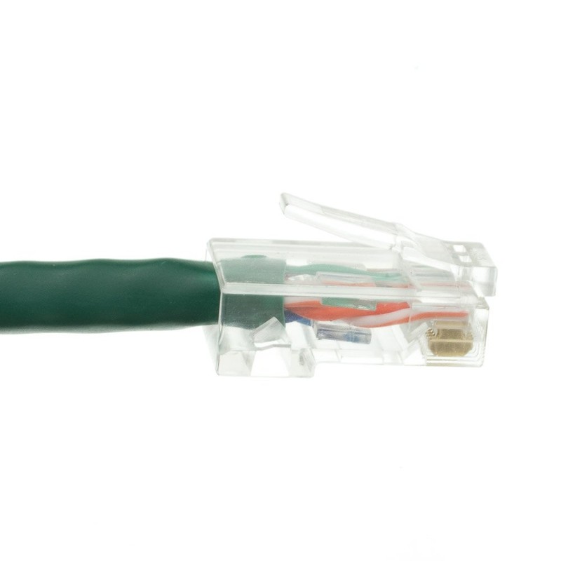 CableWholesale 14 Foot Cat6 Green Ethernet Patch Cable, Bootless, 24AWG