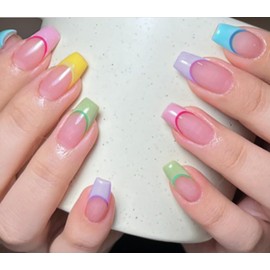 Halb Ausgehärtet UV Gel Nagelfolie, 20 Stück Fingernägel zum Aufkleben Glänzend Nagelsticker Dekoration Nageldesign, Gel Nagel Aufkleber Nagelfolie Selbstklebend (Mehrfarben-Zehn Farben)