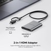 PULWTOP Displaylink Adapter, USB-C to HDMI Adapter with Dual Monitor
