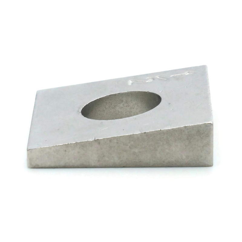 Beveled Square Washers in 304 Stainless Steels - 1/4" -