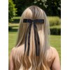 LFOUVRE 4pcs Hair Clips for Women Tassel Ribbon Bowknot with