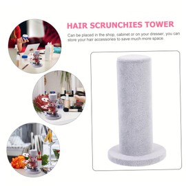 FOMIYES Jewelry Display Stand Hair Scrunchies Stand Hairband Jewelry Stand Hair Ribbon Jewelry Display Tower Hair Ties Holder Stand Vertical Hair Ring Bracelet Holder Headband Pvc