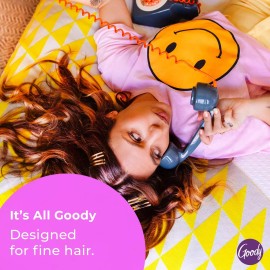 GOODY Ceramic Hair Brush Oval Cushion - Natural Boar and Nylon Bristle Mix to Enha