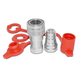 3/8” Ag ISO 5675 Hydraulic Quick Connect Pioneer Style Coupler Set, 3/8” NPT Thread