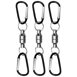 Wlikn Magnetic Releaser, Magnetic Net Release, Super Strong, Load Capacity 11.0 lbs (5 kg) & 3 Piece Set, Magnets, Lightweight, Magnetic Joints, Magnetic Hooks, Aluminum Alloy, Magnetic Hang Buckle,