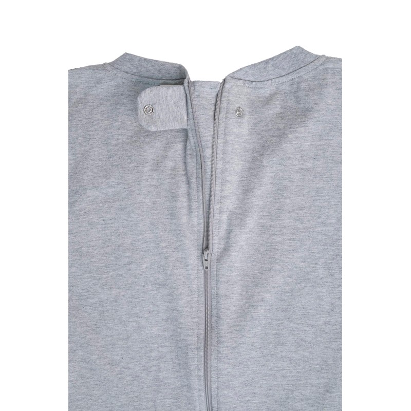 Gertex Adult Lightweight Back-Zip Romper- Large, Heather Grey