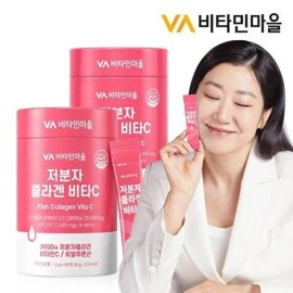 Vitamin Village [VV Vitamin Village] Vitamin Village 300 Dalton Low Molecular Fish Collagen Vitamin C Powder Stick 30 packets x 2 containers (total of 60 packets) / [VV비타민마을]비타민마을 300달톤 저분자 피쉬 콜라겐 비타민C 분말 스틱 30포 x 2통 (총60포)