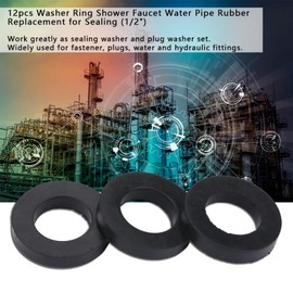 12pcs Rubber Washers, Sealing Rings Hose Rubber Faucet Connector Washers for Water Hose Faucet Connecting (3/4)