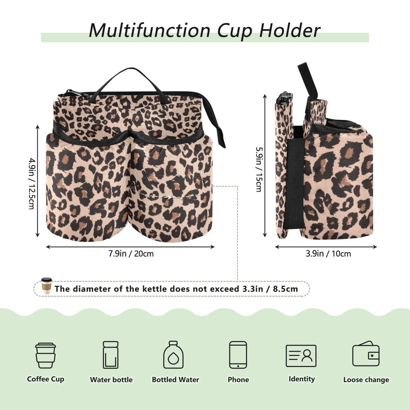 Luggage Cup Holder for Suitcases Free Hands Suitcase Cup Holder