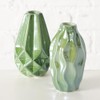 BOLTZE Palomina 2061774 2-Piece Vase Green Ceramic Pearl Effect L
