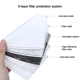 Modern Delight PM 2.5 five Layered Active Carbon Replacement filter Pack of 10
