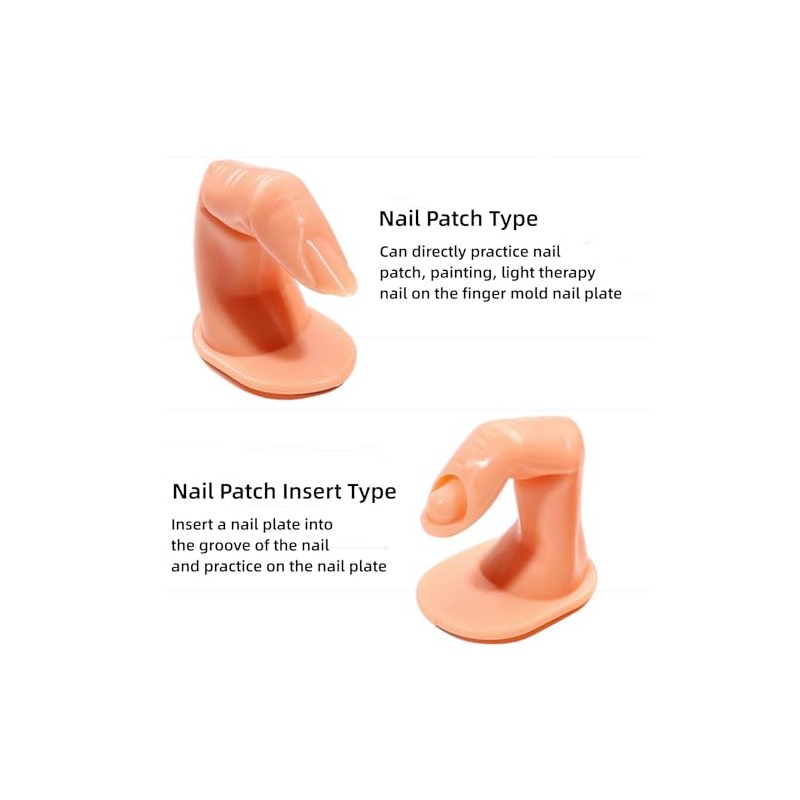 10 piezas de mano de práctica para uñas acrílicas, práctica