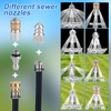 10pcs Sewer Jetter Nozzle Kit - Stainless Steel, 1/4" &