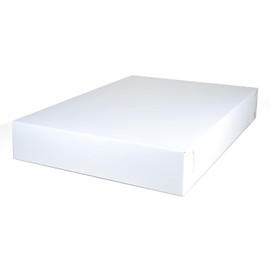 Southern Champion Tray 1095 Premium Clay Coated Kraft Paperboard White Non-Window Sheet Cake and Utility Tray, 26" Length x 18-1/2" Width x 4" Height (Case of 50)