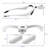 Vinabo Headband Magnifier with LED Light, Head Magnifier with -