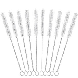 CIDYAUST Straw Cleaner Brush Extra Long 12 Inch, Pipe Cleaner Brush Extra Long for Reusable Pipe, Straw Brush Extra Long for Baby Bottle, Water Bottle, Sippy Cup and Coffee Machine(10-Pack).