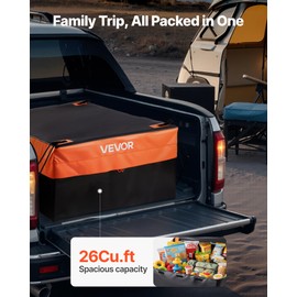 VEVOR Truck Bed Cargo Bag, Waterproof 840D PVC, 51.18 x 40.16 x 21.85 in (26 Cubic Feet), Heavy Duty Cargo Bag for Truck Bed with 4 Bungee Cords with Hooks, Fits a Variety of SUV and Pickup Trucks