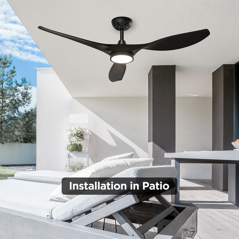 Roomratv Ceiling Fans with Lights, 52 Inch Ceiling Fan with