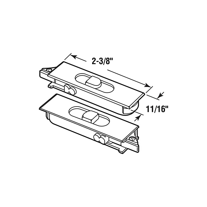 Prime-Line F 2932 Window Tilt Latch, Blue White, 1 Pair