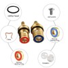 Faucet Valves, Brass Ceramic Stem Disc Cartridge Replacement Quarter Turn