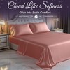 SLEEP SANCTUARY Satin Sheets Full Size – 4 Piece Luxury