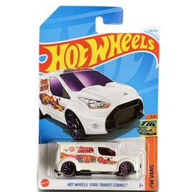 Hot Wheels Ford Transit Connect Treasure Hunt (White Flower Delivery), HW Vans 3/5