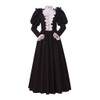 Saniplaycos Womens's Medieval Renaissance Costume Dress Black Gothic Victorian Civil