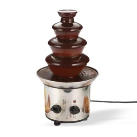 Fuente de chocolate de 4 niveles para fiesta, máquina eléctrica de fuente de fondue de chocolate de acero inoxidable para fiesta