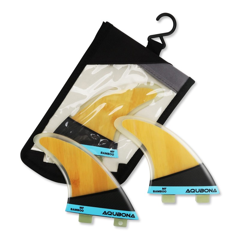 Surfboard Double Tab Fin Compatible, Set of 3, Medium Size,