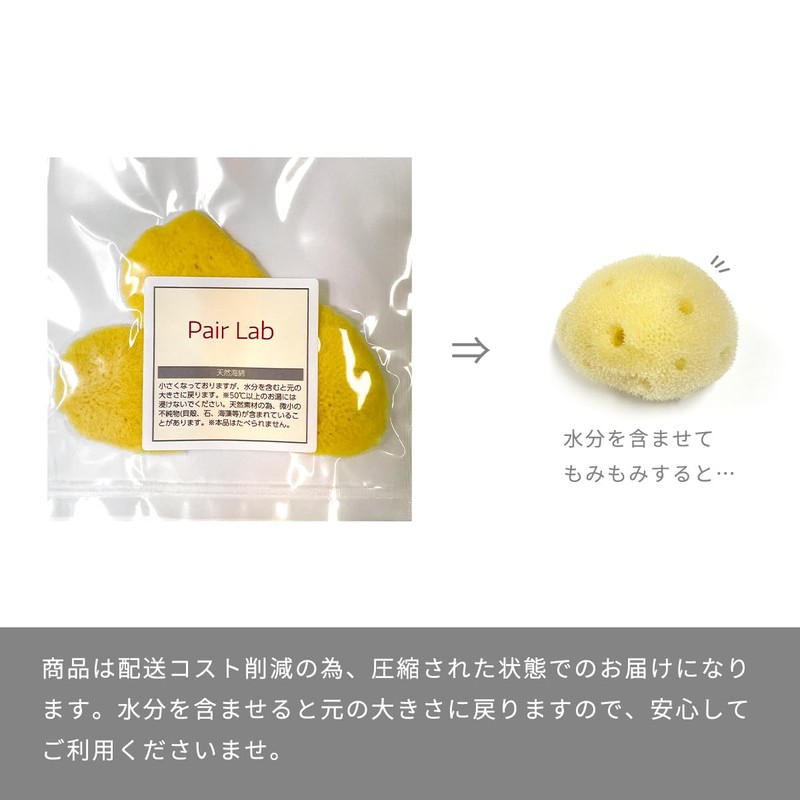 Natural Sea Sponges Silk Seeds, Approx. 2.0 inches (5 cm),