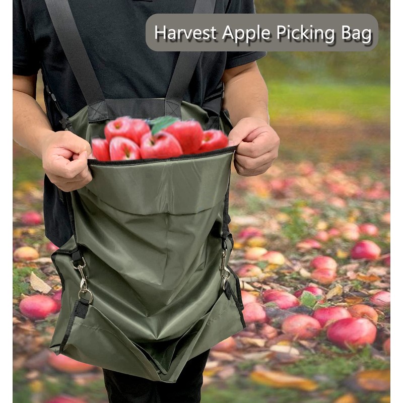 FCOUIID Harvest Apple Picking Bag - Waterproof 600D Fruit Storage