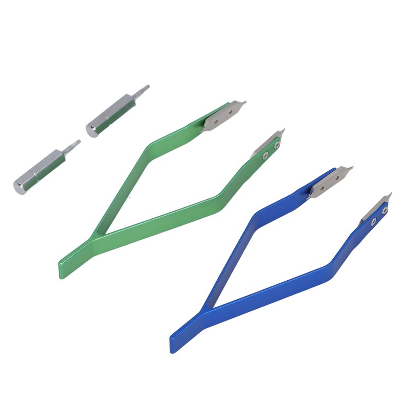 2PCS V Shape Spring Bar Tweezers Professional Alloy Steel Watch