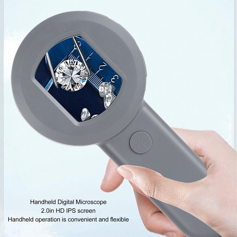 Handheld Digital Microscope 16MP 2.0in Screen 8LED 500mAH Battery Magnifier
