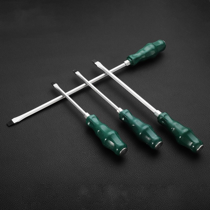QUARKZMAN 2 Stück SL6 Flachkopf-Schraubendreher 9,8" Magnetische Abbruch-Schlitzschraubendreher 5,9" CR-V